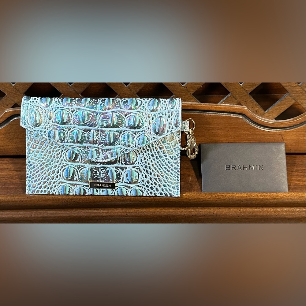 *GENTLY USED* Brahmin BYO Mask Case Wonderland Melbourne Leather Retired